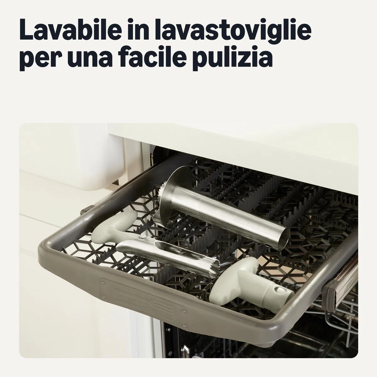 Amazon Basics Levatorsolo e Affettatrice per Ananas e Mela, Set di 2 Pezzi, Lavabile in Lavastoviglie, Grigio Lino