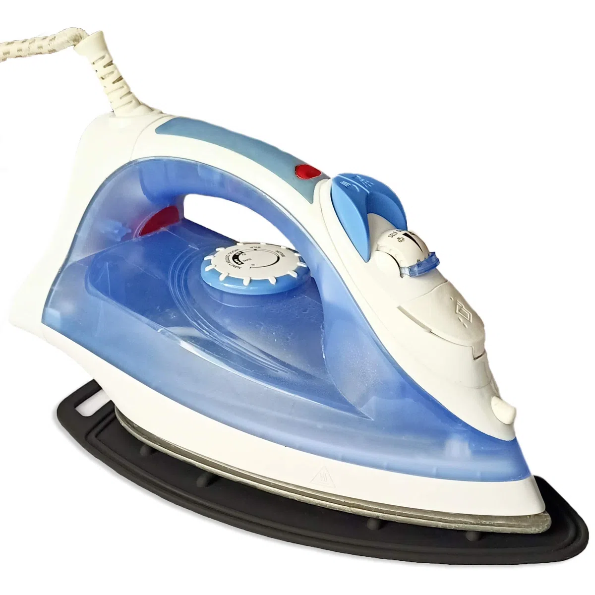 Encasa XO Tappetino in silicone per il riposo del ferro caldo - resistente al calore, antiscivolo, pad più spesso per proteggere il vostro tavolo durante la stiratura - Nero
