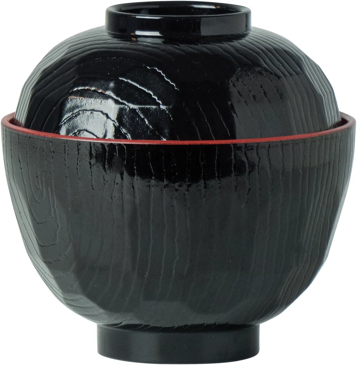 JADE TEMPLE Miso - Ciotole da zuppa in ABS, capacità: 330 ml, 12 pezzi, colore: Nero