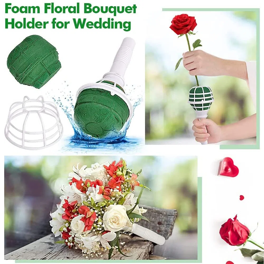 Confezione da 6 porta bouquet fai da te in schiuma per matrimoni, decorazioni floreali e artificiali