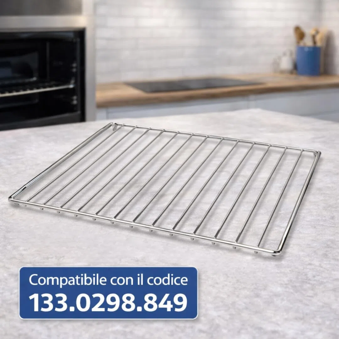 RYELDOM Griglia Sagomata per Forno Franke 385x450 mm – Compatibile con Codice 133.0298.849 – Ricambio Griglia Cottura