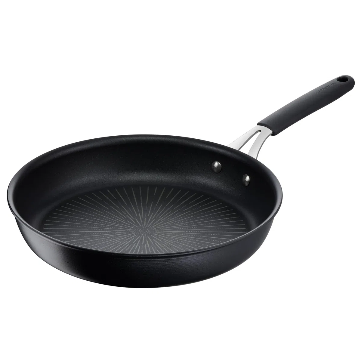 Lagostina Tempra, Padella 20cm con Rivestimento in Titanium Antiaderente Antigraffio, Fondo in Acciaio Inox, Manico Rivettato in Acciaio e Silicone, per Tutte le Fonti di Calore Inclusa Induzione