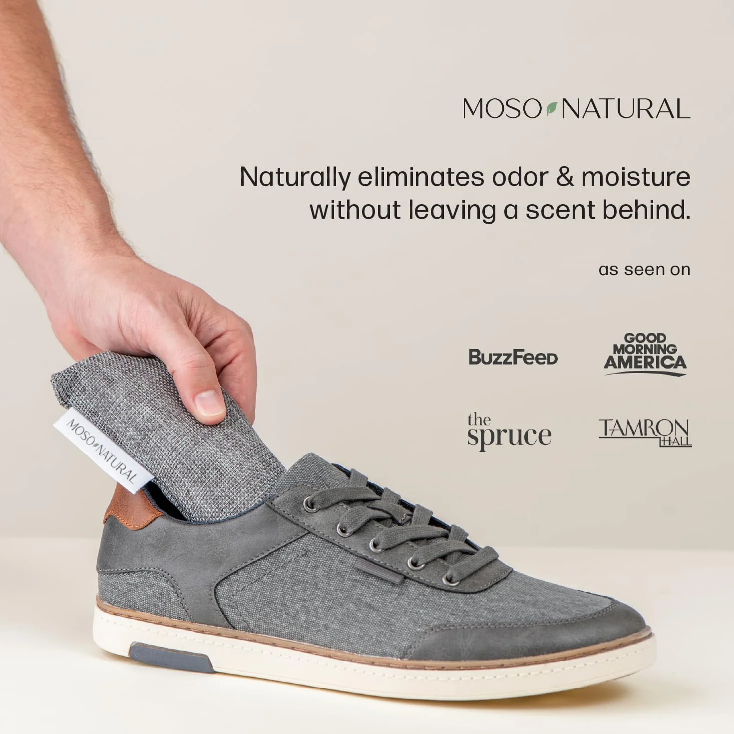 MOSO NATURAL: l'originale borsa per la purificazione dell'aria per scarpe, borse da palestra e attrezzatura sportiva. un eliminatore di odori inodore e privo di sostanze chimiche (carbone)