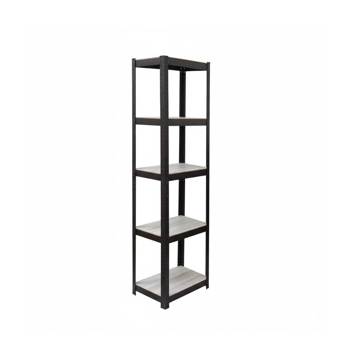 Relaxdays Scaffale, HxBxT: 180 x 40 x 40 cm, 5 Ripiani, 300 kg, per Ufficio, Cantina, Grigio/Nero