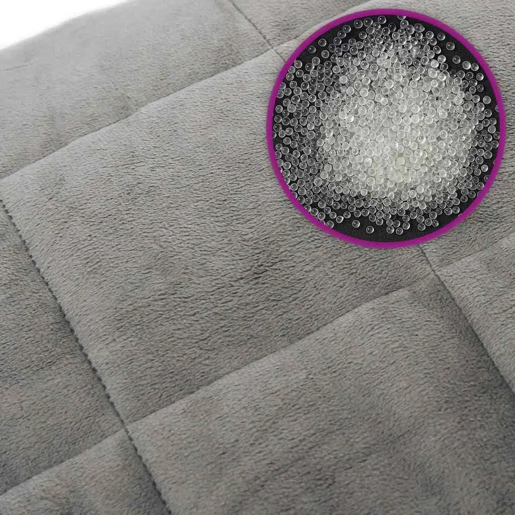 vidaXL Coperta Ponderata Grigia 200x200 cm 9 kg Tessuto