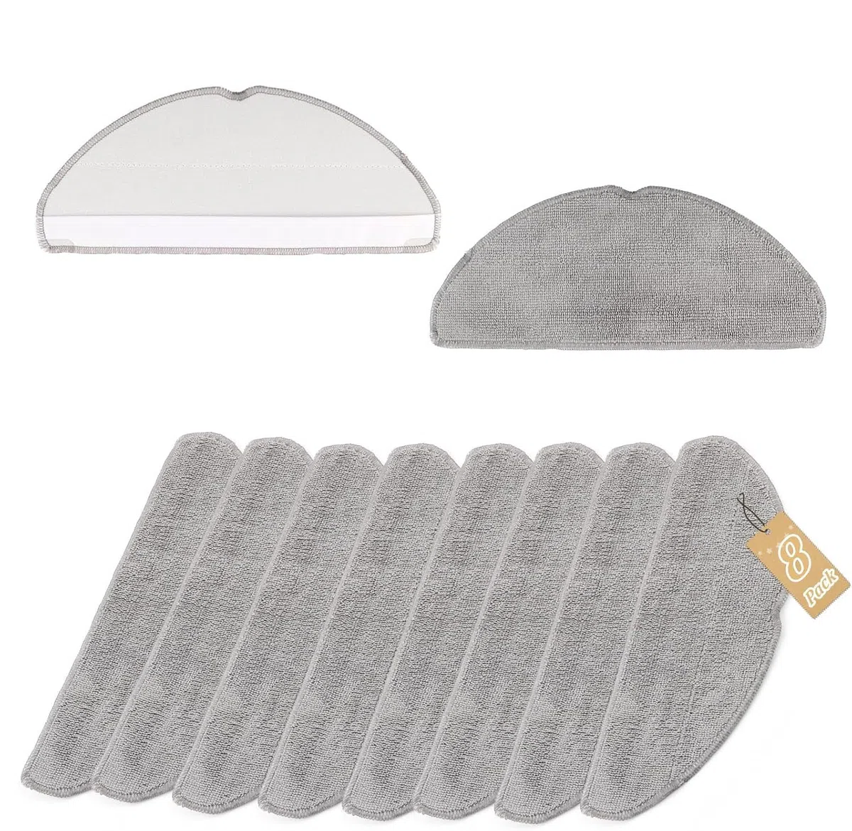 RongZy 8 Pezzi RVA301 Panni Lavabili per Tapo RV30 Max Plus/ RV30 Max Spazzole a Disco per Tapo RV20 Max Plus/ RV20 Max Panni Mop di Ricambio Robot Aspirapolvere Accessori