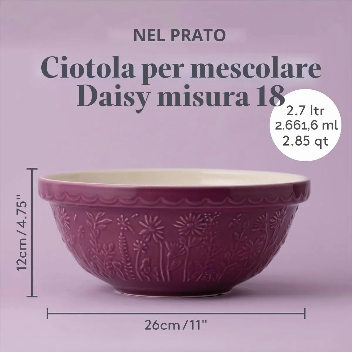 Mason Cash in The Meadow Daisy - Ciotola per mescolare 26 cm