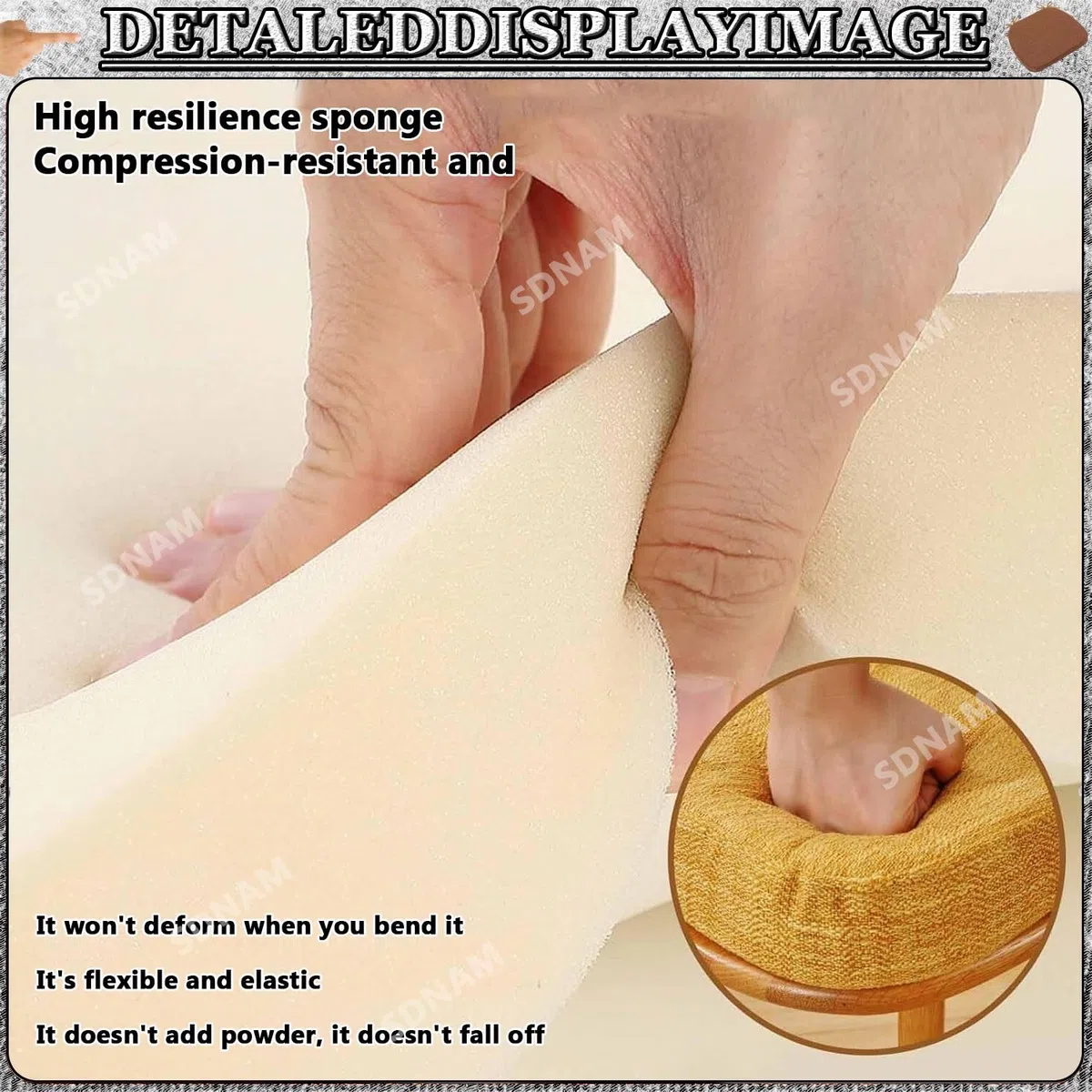 2/4/6 Pezzi Cuscini per Sedie Cucina con Lacci, Memory Foam Cuscino per Sedia Sala da Pranzo, Ufficio Cuscini per Sedie, Antiscivolo per Ufficio/Giardino/Terrazza/Interno/Esterno(#2)