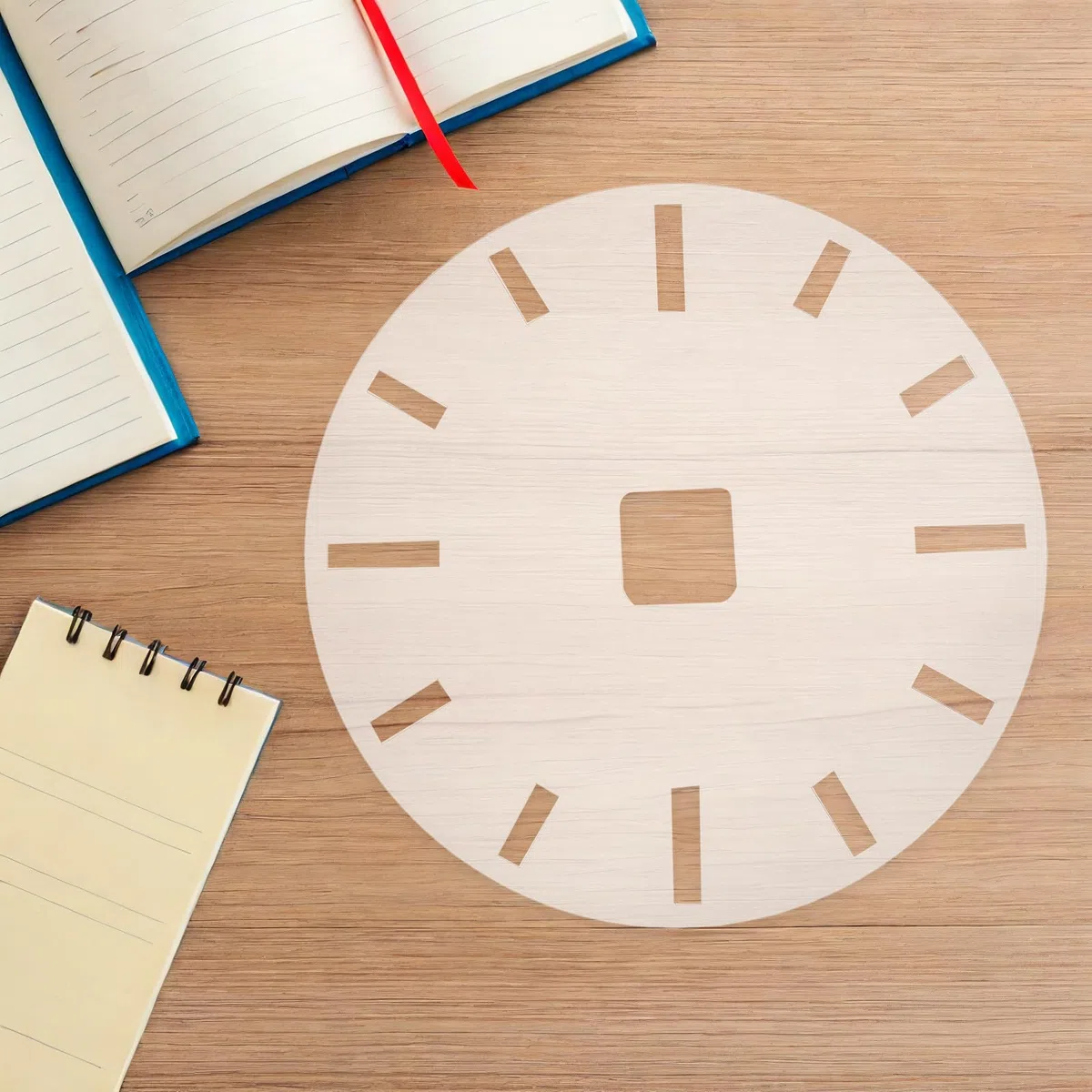 Stencil Orologio in Acrilico Quadrante Liscio e Segni Dial per Progetti di Bricolage e Lavorazione del Legno