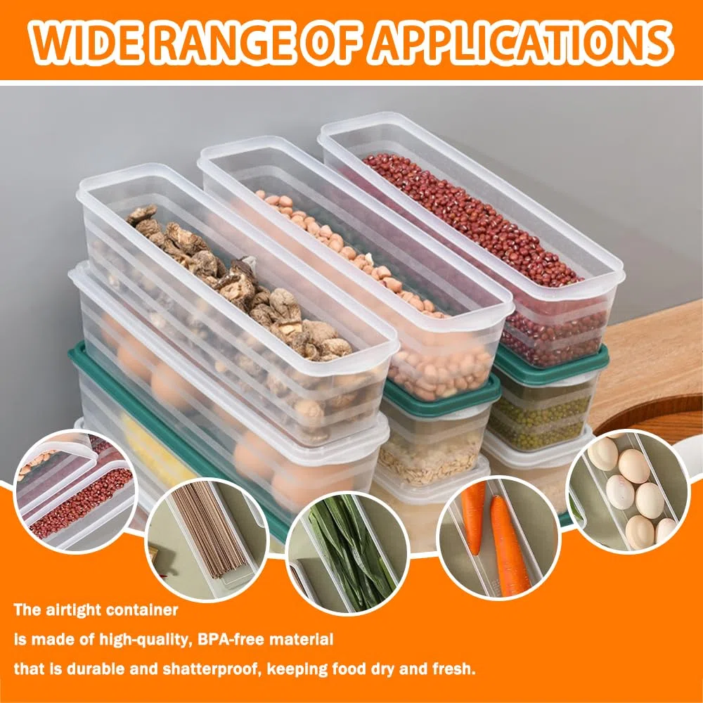 3 Pezzi Contenitori per Pasta Plastica Conservazione per Spaghetti Contenitori Ermetici per Alimenti Plastica Scatola per Spaghetti per Cereali, Pasta (3 Colori)