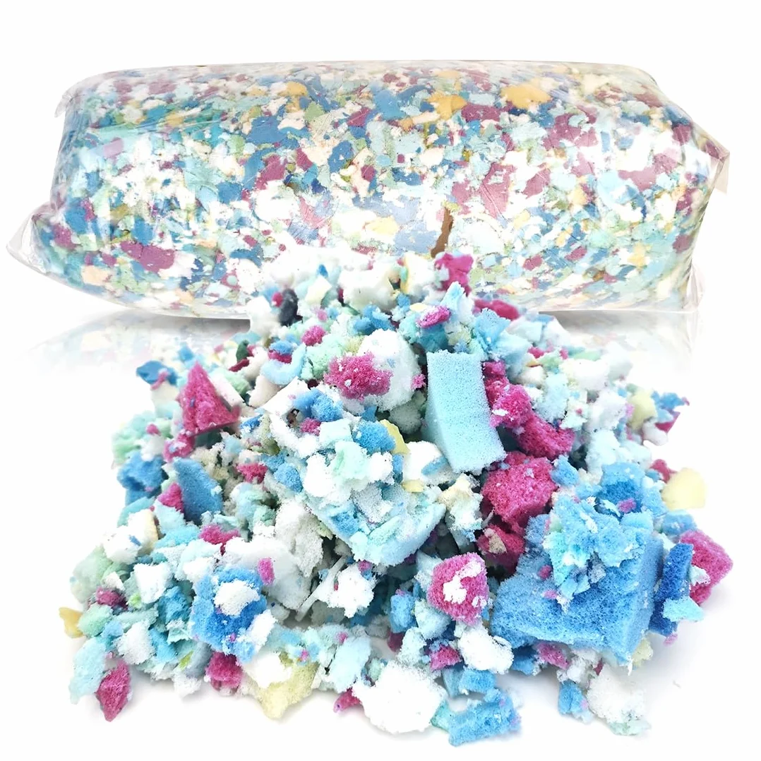 RANJIMA Imbottitura in Memory Foam per Pouf, Imbottitura in Gommapiuma Fiocchi di Schiuma per Bean Bags Imbottitura per Cuscini Cuscino Imbottito per Sacco Sedia Letto per Cani Fiocchi di