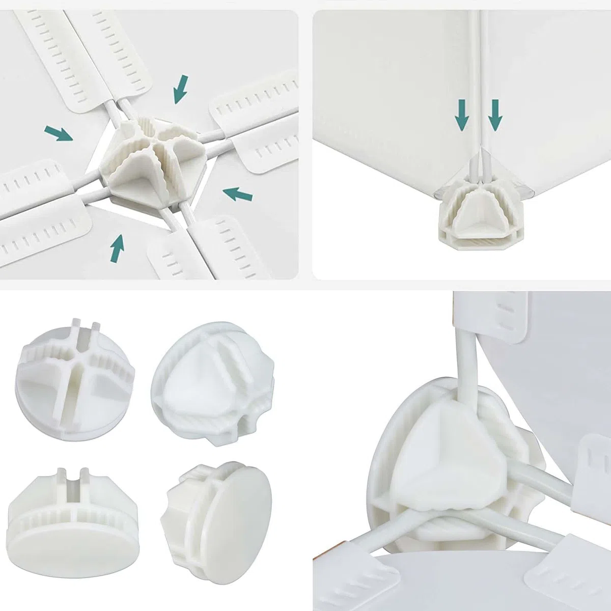 ANBOO Connettori Cubo in Plastica, Connettori per Armadio Modulabile, Fili Cubo Plastica ABS Connettore, Cubo Connettori per Scaffale Armadietto (40 pezzi)