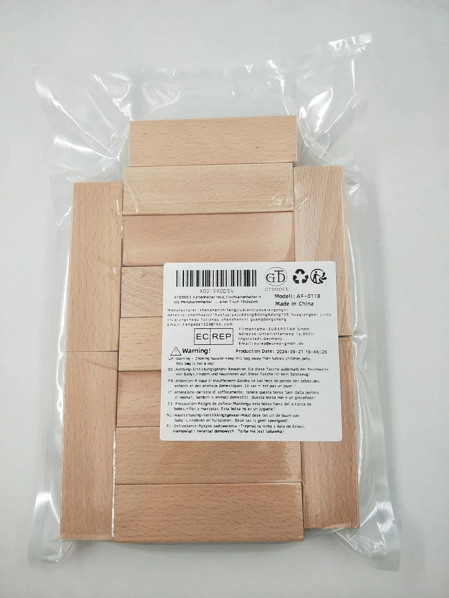 12 Pezzi Segnaposto in Legno, Porta Menu per Matrimonio, Segna Tavolo 10x3x2cm per Foto, Ristoranti, Banchetti e Feste