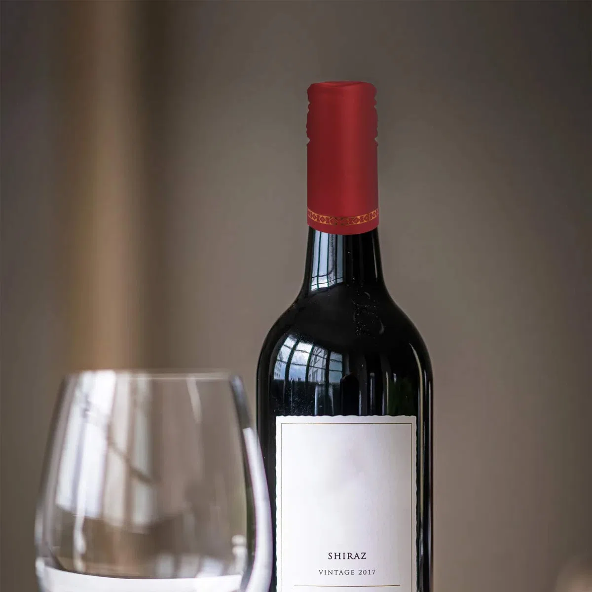 Cabilock Cappucci Termoretraibili Per Bottiglie Di Vino Rosso 33Mm Film Sigillante Per Uso Con Soffiatore Di Calore Accessori Per Bar E Cantine 100 Pezzi