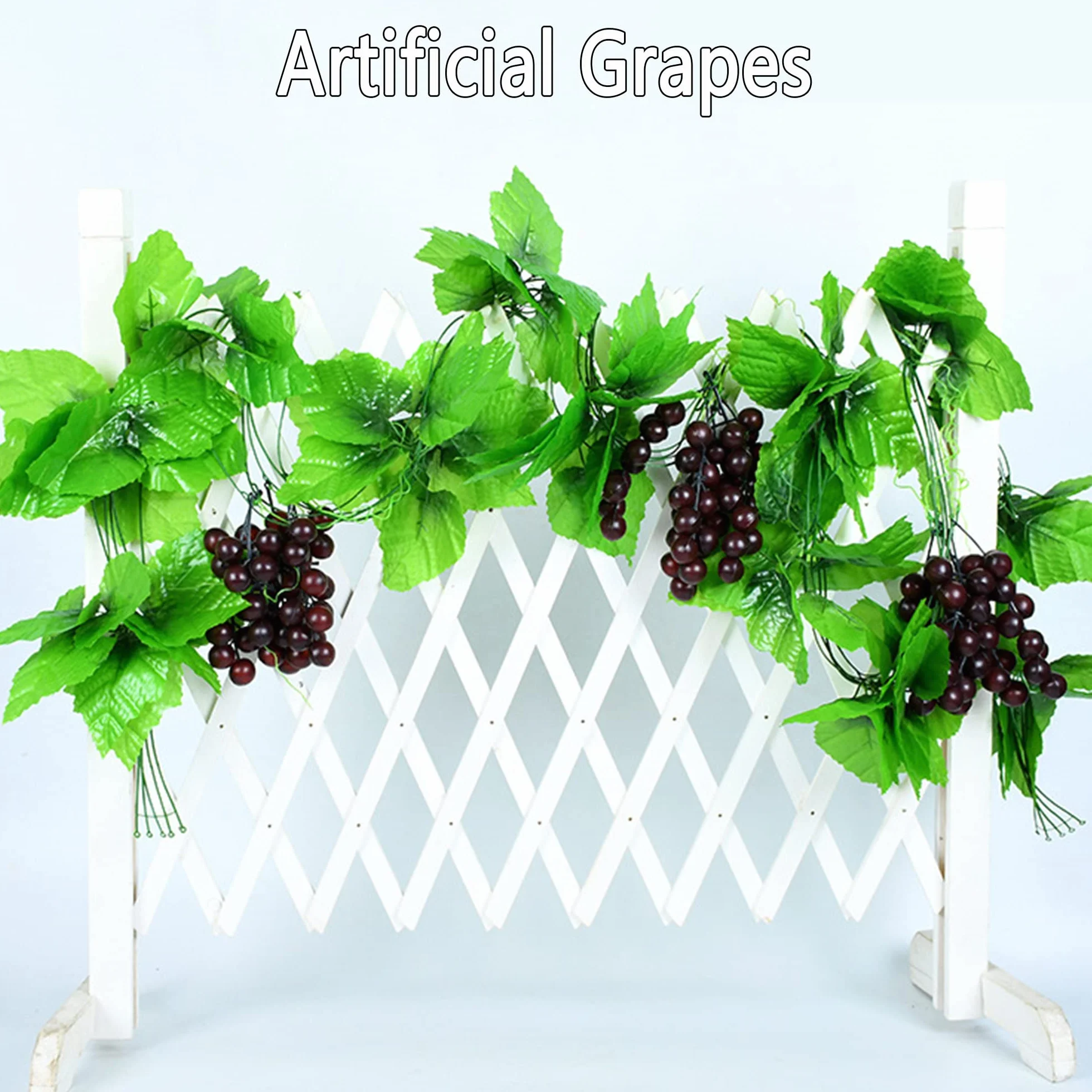 2 pcs,Grappoli Di Uva Artificiale,Plastica Simulata Frutta,6 Set Di Uva Spiedini,Plastica Uva Spiedini Artificiale,Utilizzato Per La Decorazione,Oggetti Di Scena