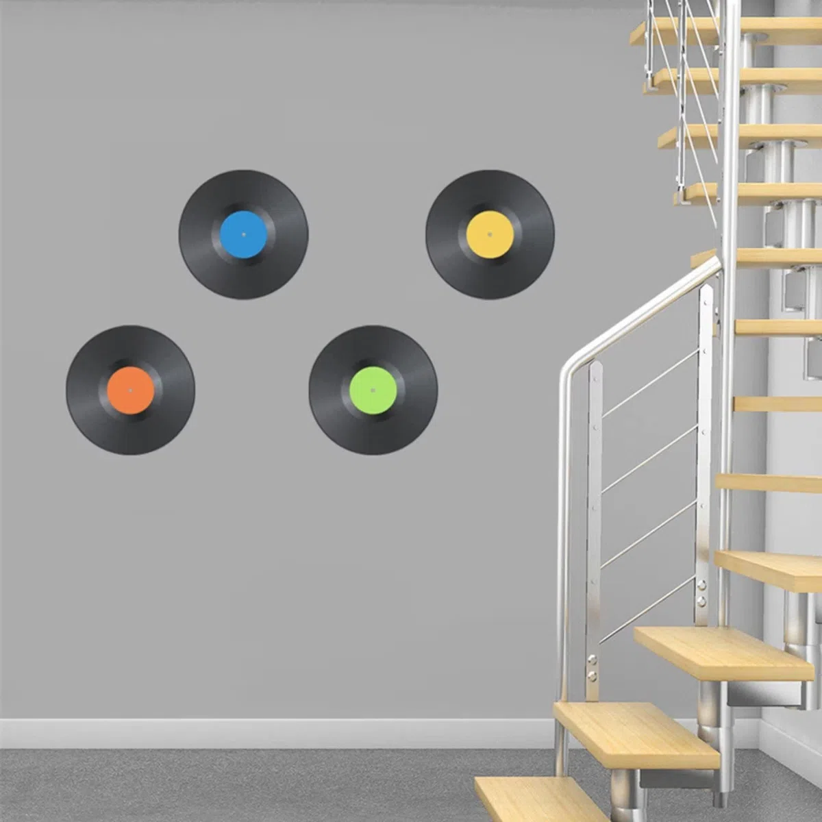 10 Pollici Bianco Dischi in Vinile Falso 8 Pezzi 1 Pacchetto per l'arredamento Indipendente Stanza estetica o Decorazione della casa in Camera da Letto o Soggiorno a Parete Disco Studio