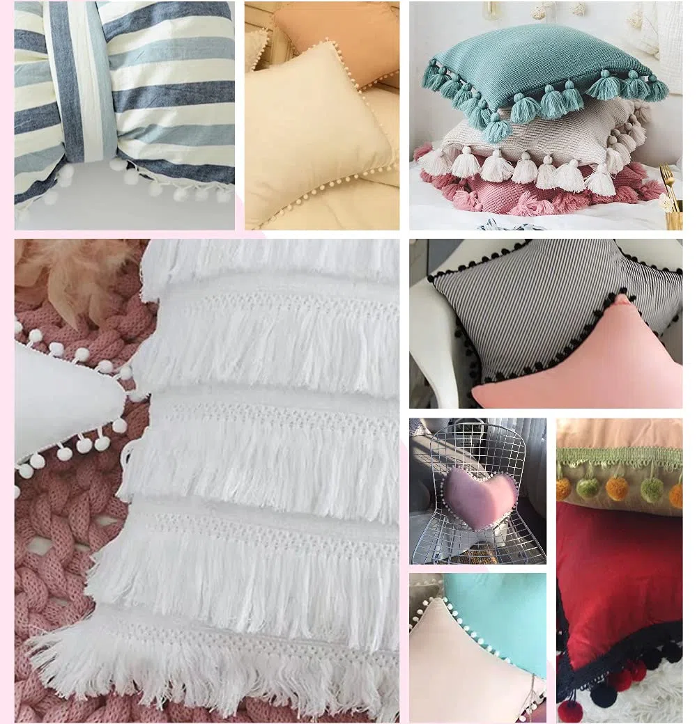 5 yard 8 cm di larghezza in cotone,nappa con frange,accessori fai da te,bordo a frange,nappa in cotone,per accessori per abbigliamento,cucito,artigianato,matrimoni,decorazioni decorazioni,bianco latte