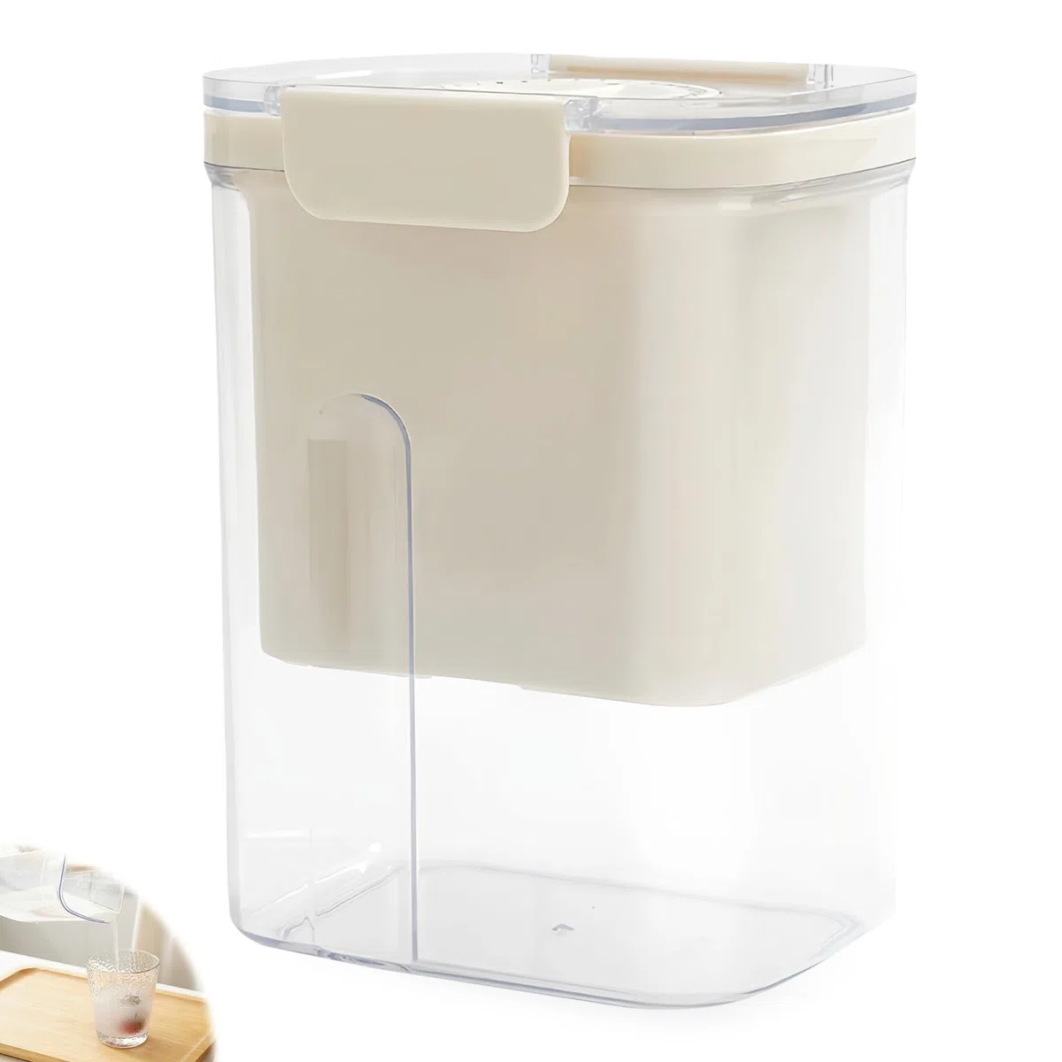 Colino per yogurt greco con coperchio: separatore per siero di latte, yogurt con filtro a rete, filtro per yogurt riutilizzabile per filtrare succo, latte, filtro fine con design timer