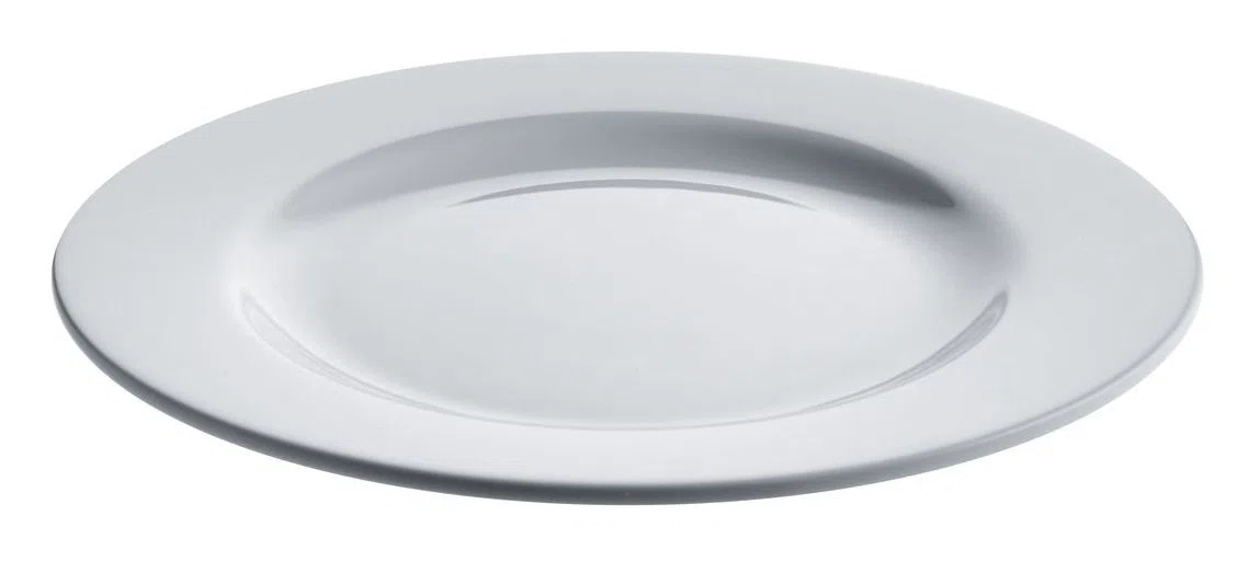 Alessi AJM28/1 Platebowlcup Piatto Piano in Porcellana Bianca, Set da 4