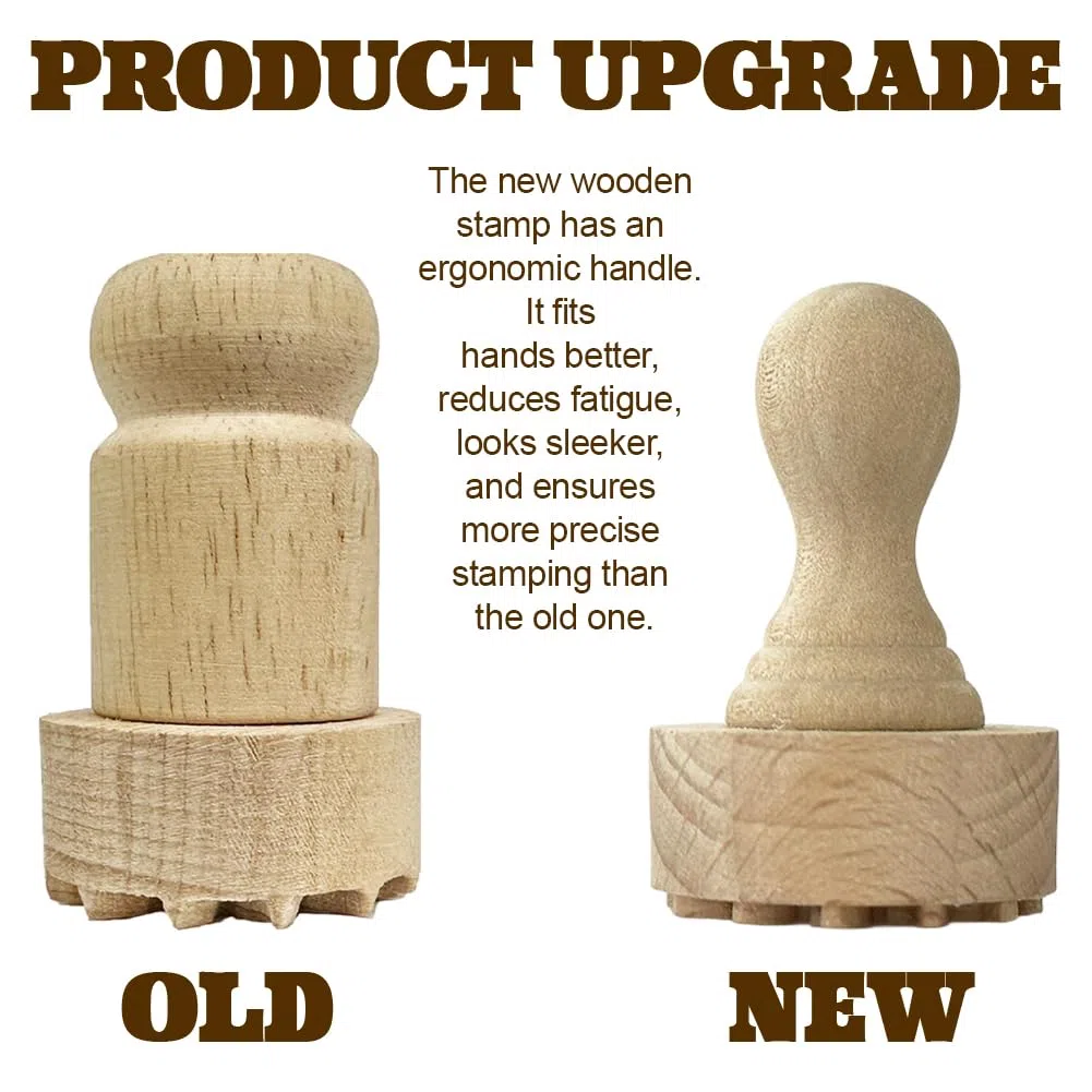 OLYCRAFT Timbri In Legno con Manico A Forma di Gallina 4.3x2.7cm Timbri In Legno per Argilla A Forma di Pollo Timbro In Ceramica per Argilla Artigianato Fai Da Te Decorazioni Fatte A Mano