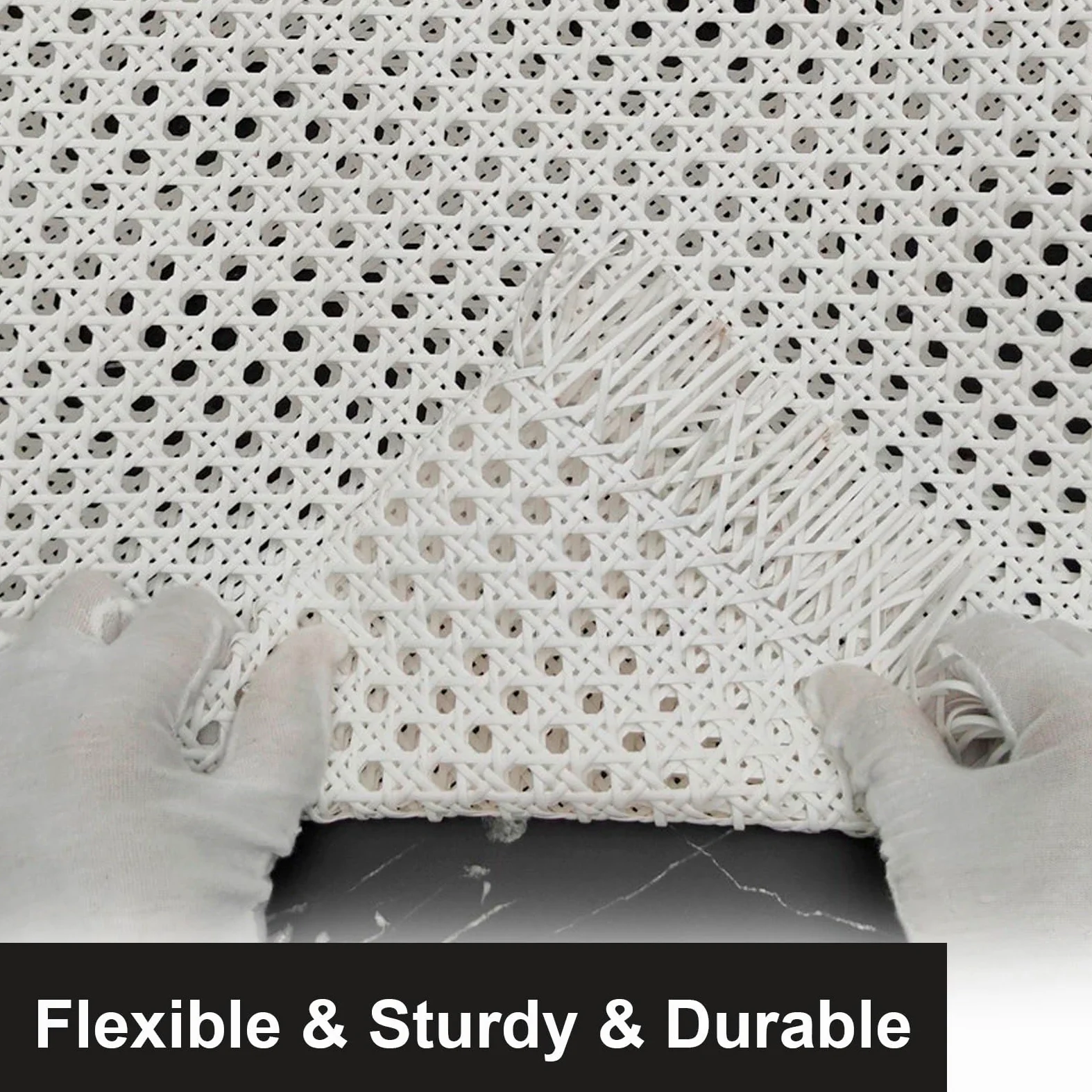 Bianco Rotolo di Fettuccia di Canna al Metro,Vienna Treccia in Plastica Rattan Impermeabile,Sintetico Aperto Tessuto Intrecciato Nastro Paglia Foglio di Vimini per Mobili Sedie(70cmx1.5m)