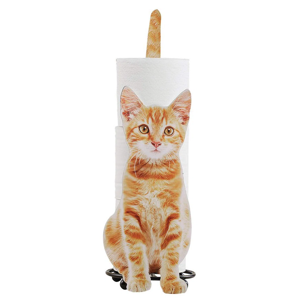 porta rotolo di carta igienica a forma di gatto, porta carta igienica da bagno, regalo per gli amanti dei gatti (arancione)