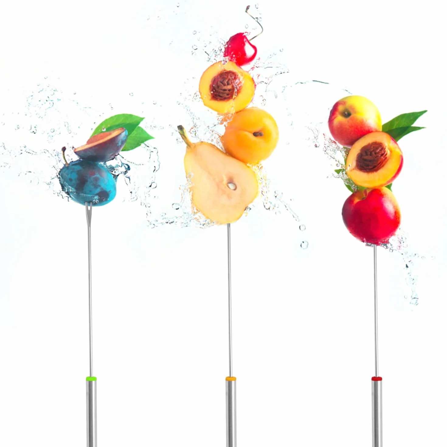 Set di 12 Forchette Hot Pot in Acciaio Inox per Fonduta di Cioccolato e Cioccolatini - Posate per Cioccolato
